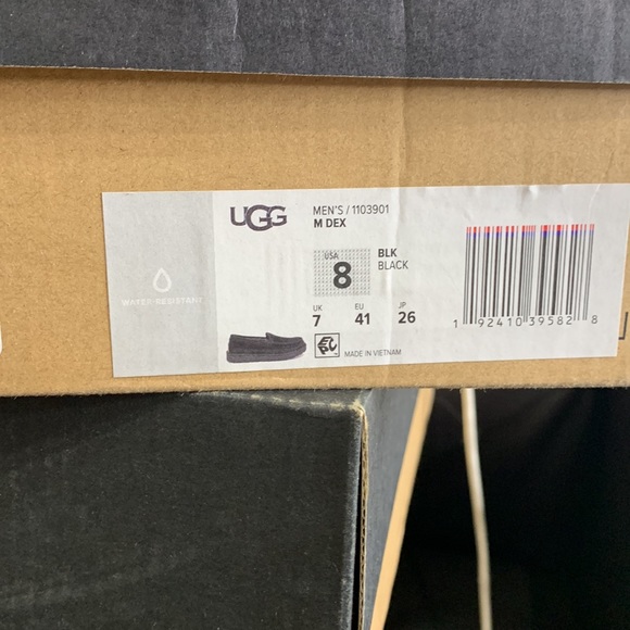 UGG Australia DEX Slippers Black 1103901  Suede Slippers Loafer - Picture 12 of 14